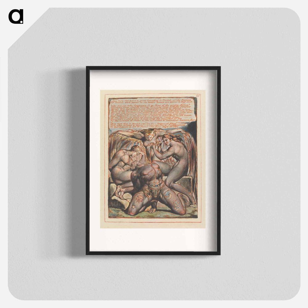 Jerusalem, Plate 25, "And there was heard...." - William Blake Poster.