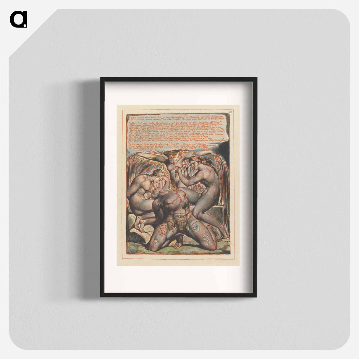 Jerusalem, Plate 25, "And there was heard...." - William Blake Poster.