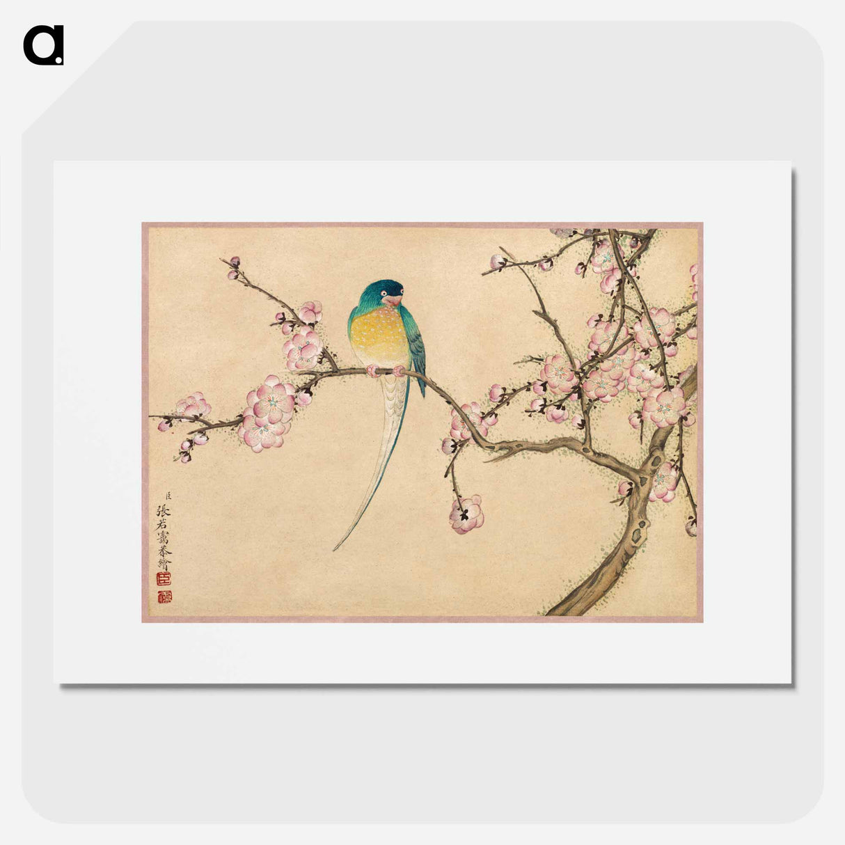 アートポスター-Bird with Plum Blossoms - 張若愛 Poster.