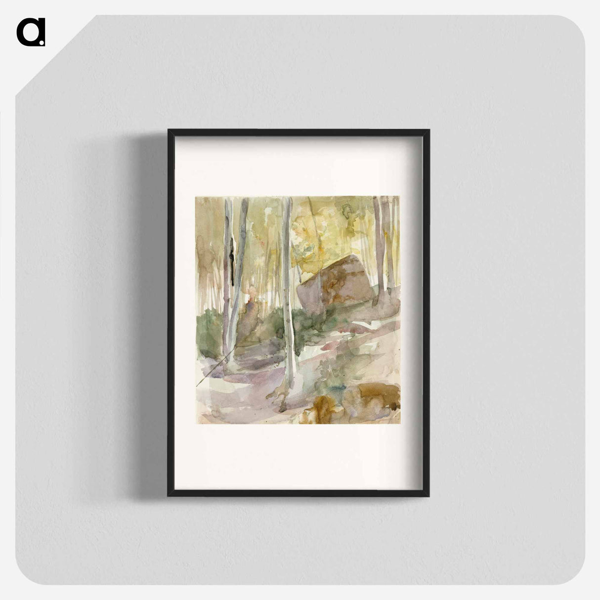 Metsänsisusta, suuri kivi - アルバート エーデルフェルト Poster.