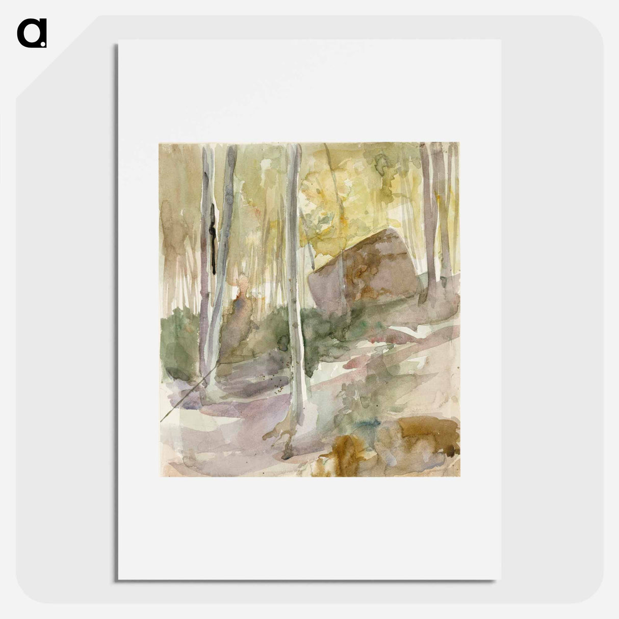 Metsänsisusta, suuri kivi - アルバート エーデルフェルト Poster.