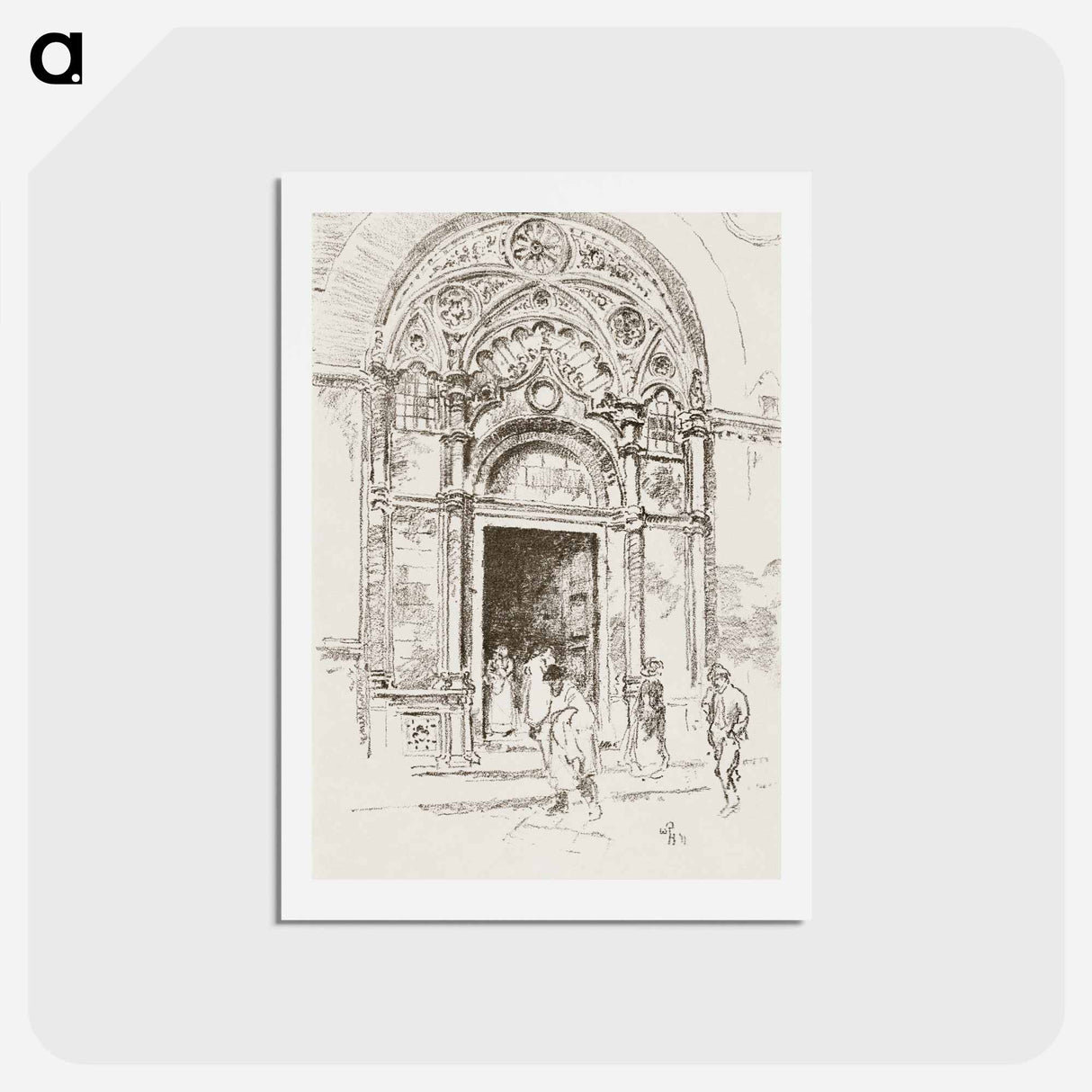 Door at San Michele - 不思議の国のアリス Postcard.