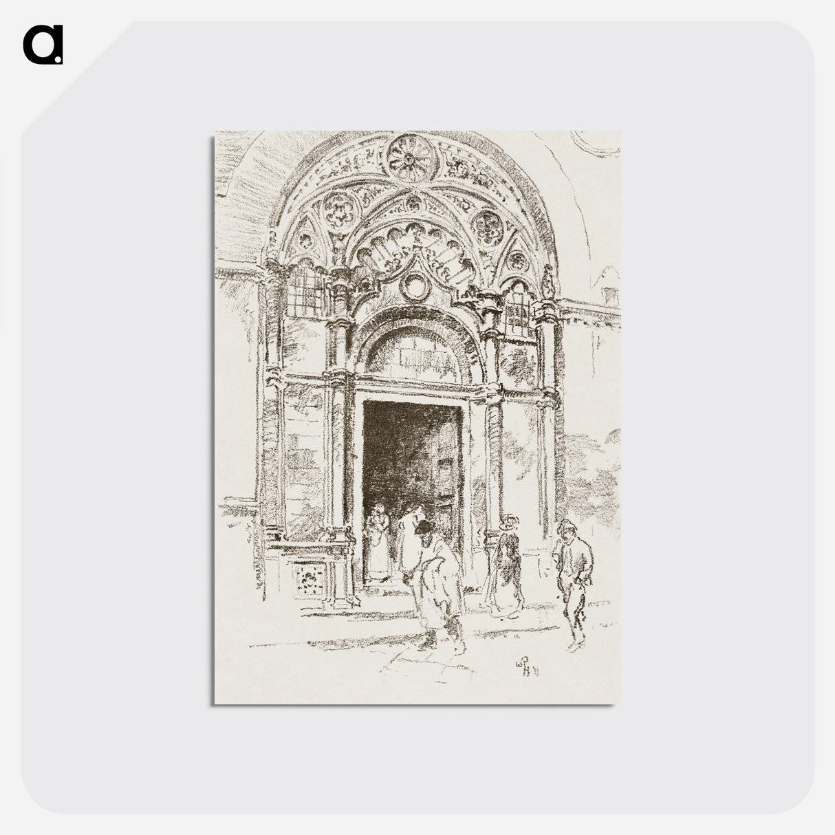 Door at San Michele - 不思議の国のアリス Postcard.