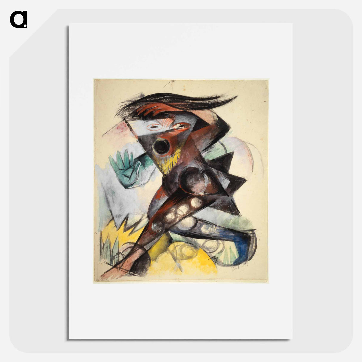 Caliban - figurine for "The Tempest" by William Shakespeare - フランツ マルク Poster.