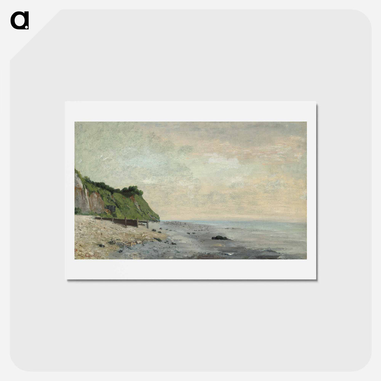 アートポストカード-イエロー - ギュスターヴ クールベ Postcard.