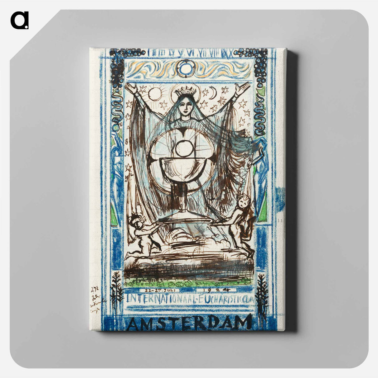 Design for a poster for the International Eucharistic Congress held in Amsterdam - ヤン・トゥーロップ Canvas.