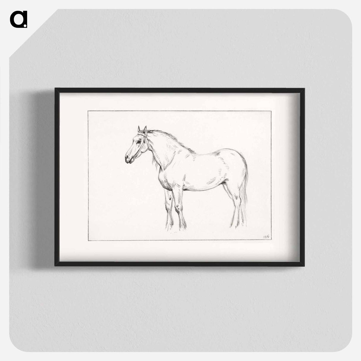 Standing horse - ジャン ベルナール Poster.