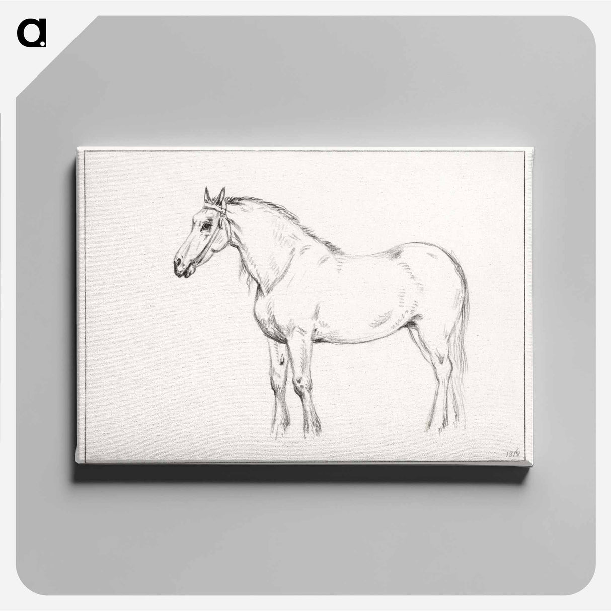 アートパネル-Standing horse - ジャン ベルナール Canvas.