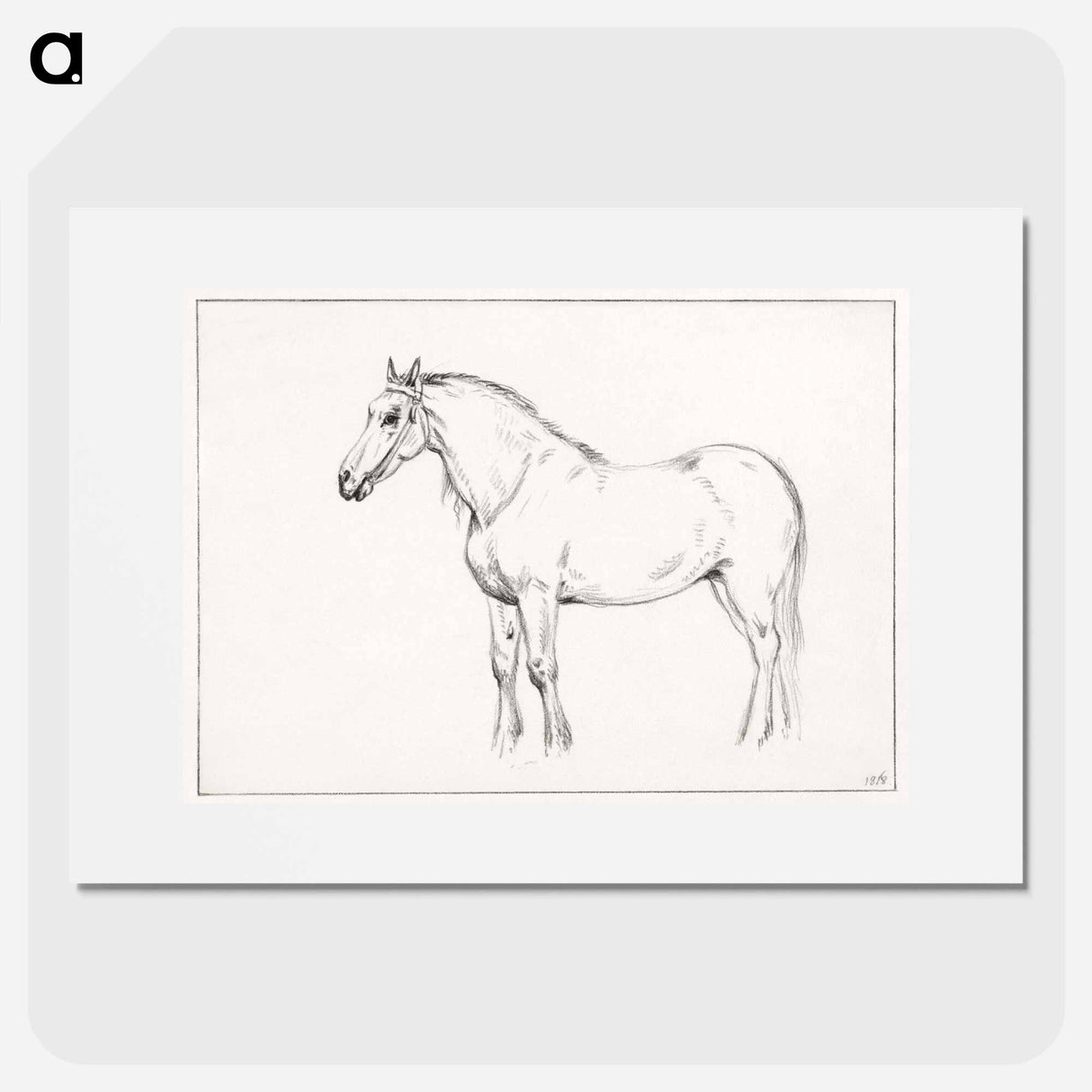 Standing horse - ジャン ベルナール Poster.