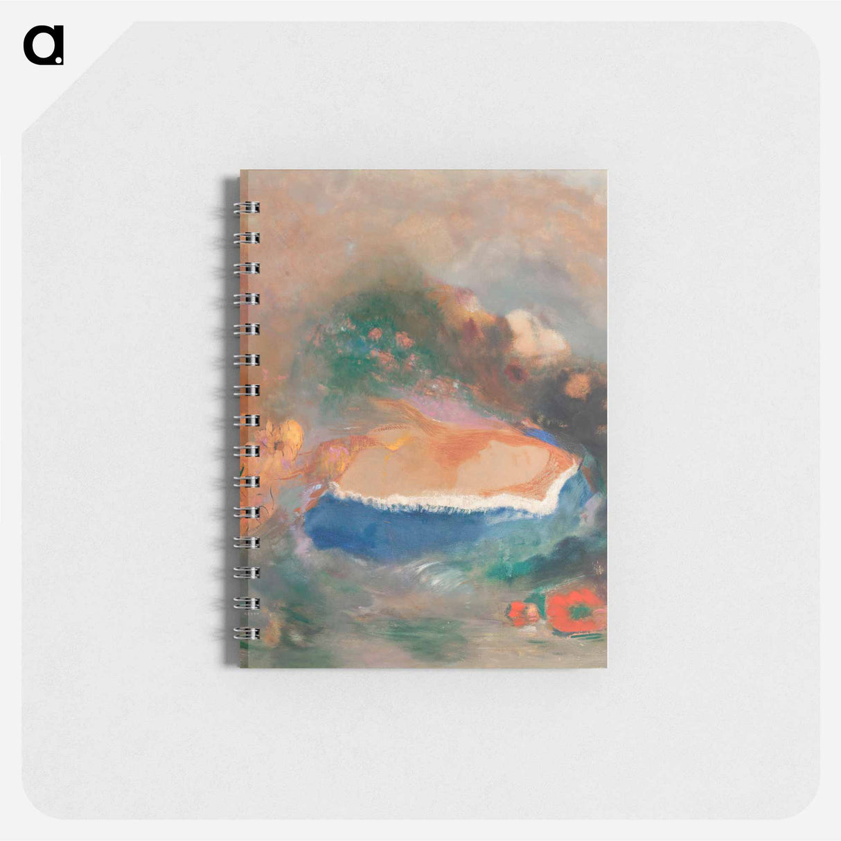 Ophelia with a Blue Wimple in the Water - オディロン ルドン Memo.