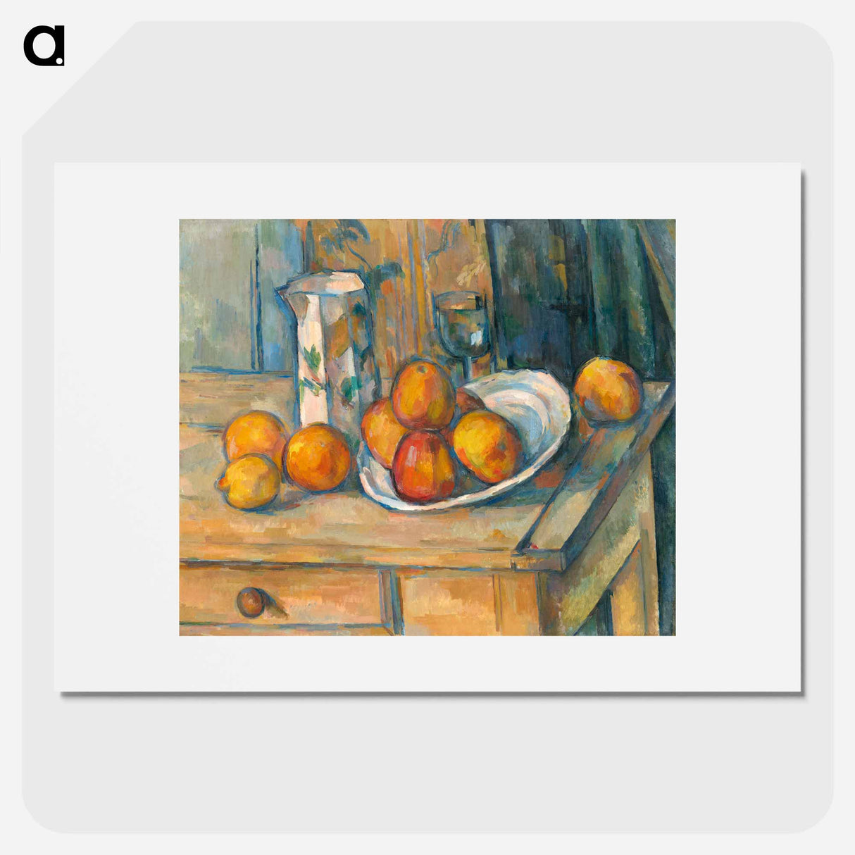 Still Life with Milk Jug and Fruit - ポール セザンヌ Poster.