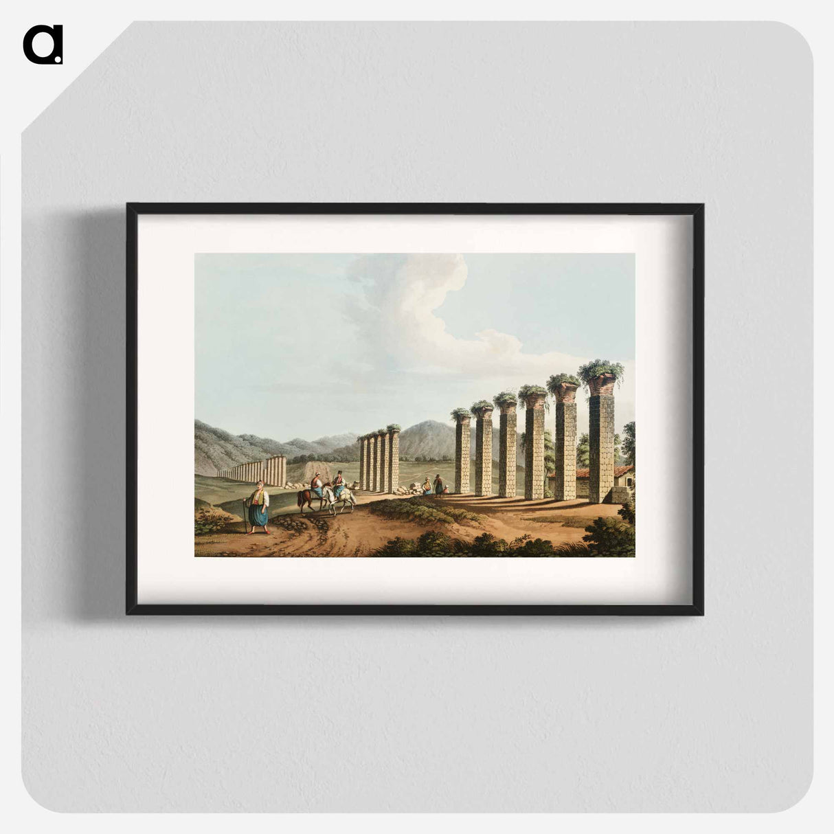 Aqueduct near Ephesus - View of the Ottoman Empire Poster.