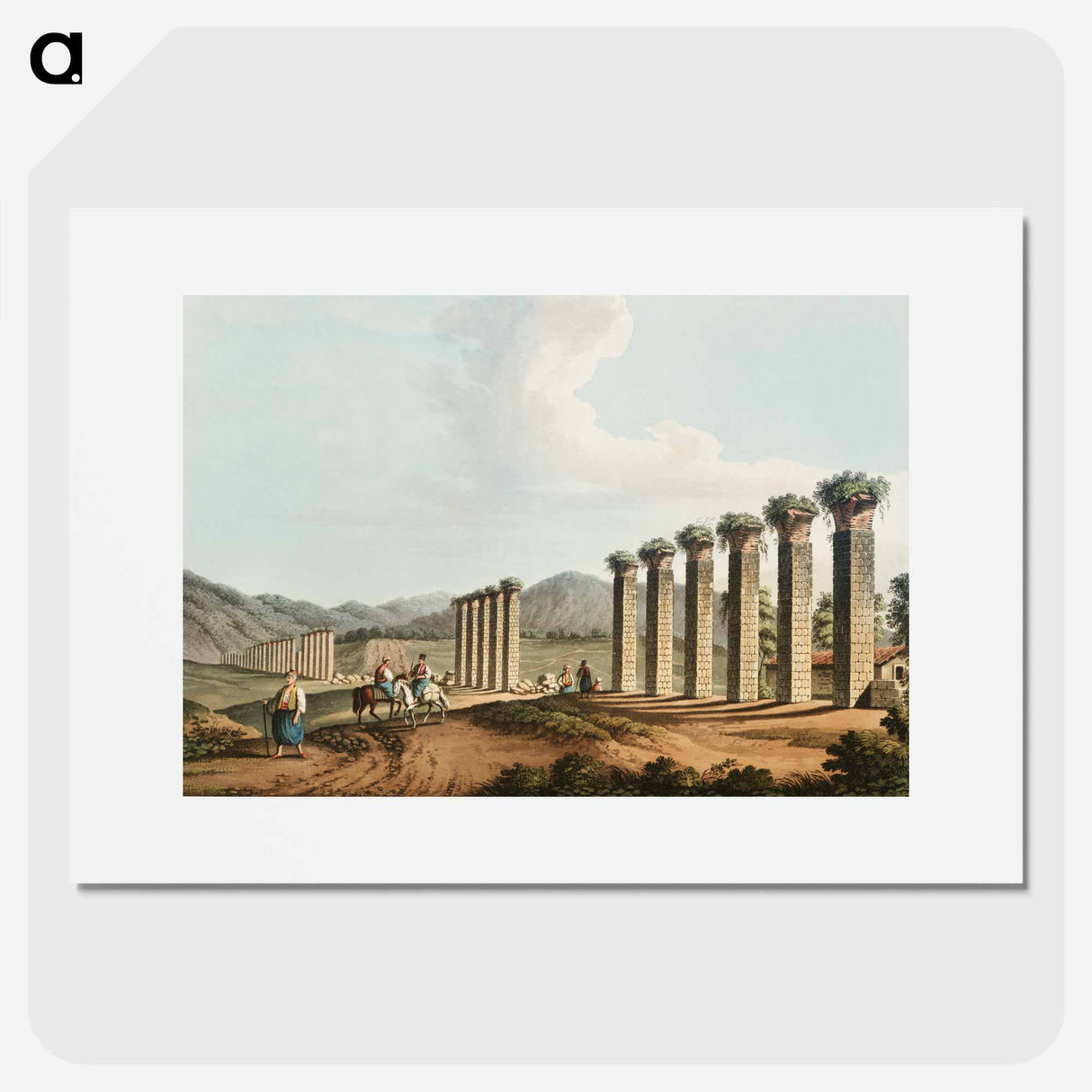 Aqueduct near Ephesus - View of the Ottoman Empire Poster.