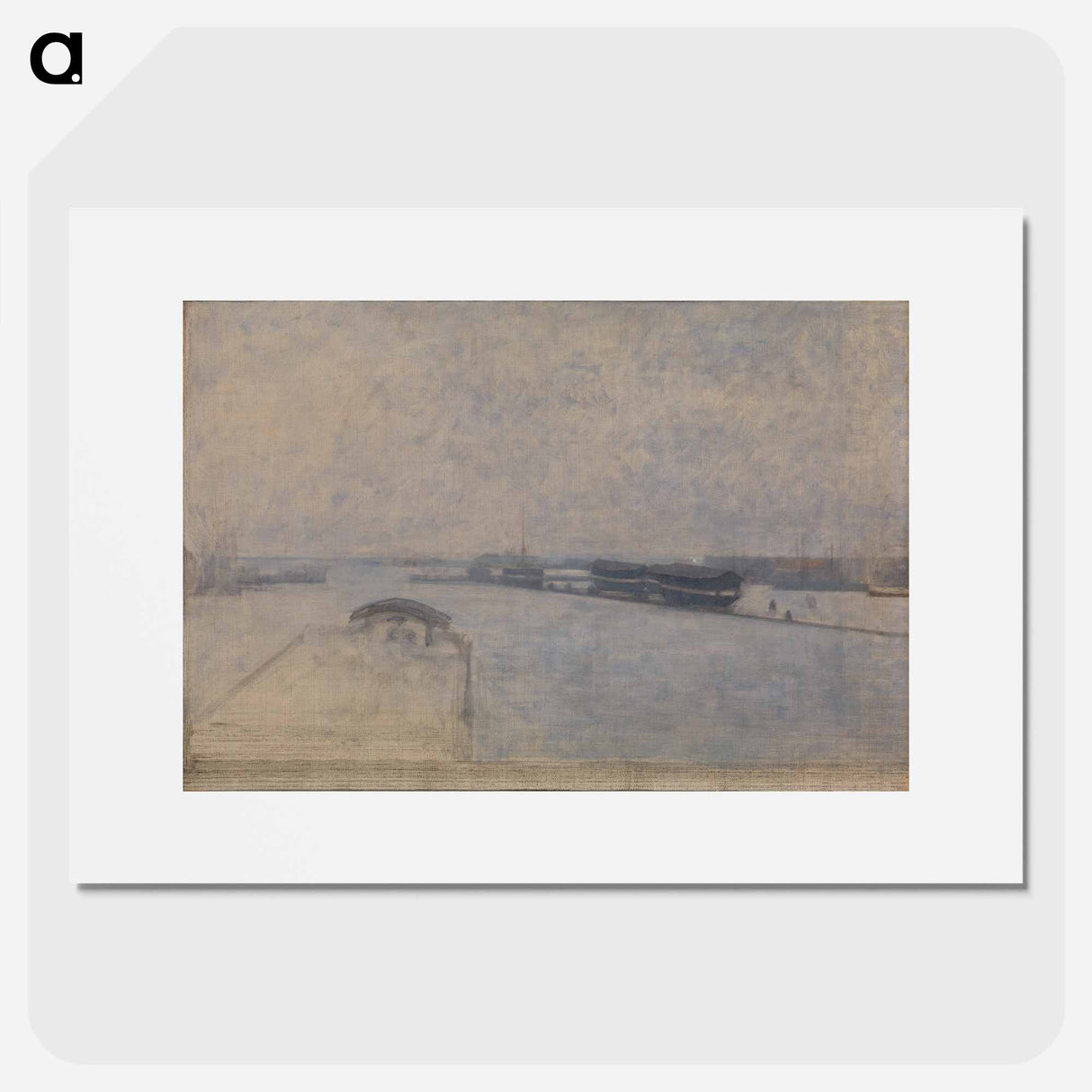 The Harbor of Copenhagen seen from Kvæsthusgade - Vilhelm Hammershøi Poster.