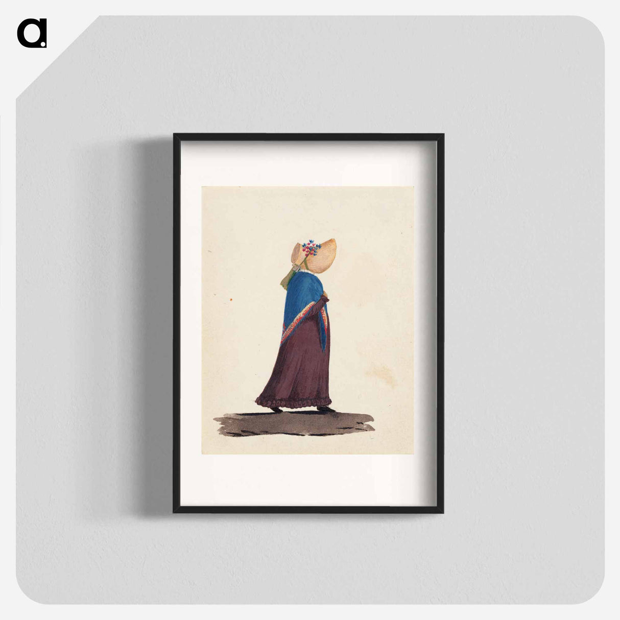 Nainen, saali ja hattu - ヴィルヘルム フォン ライト Poster.