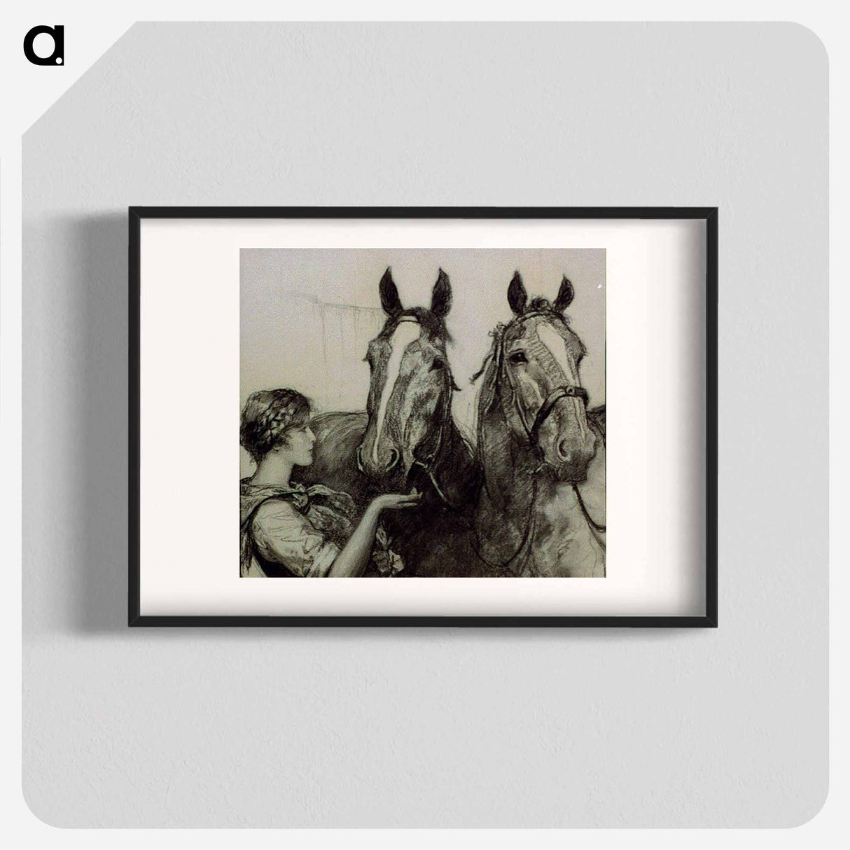 The four natives flung themselves in a mad halter-skelter over the rail fighting for first place - ウワディスワフ テオドール ベンダ Poster.