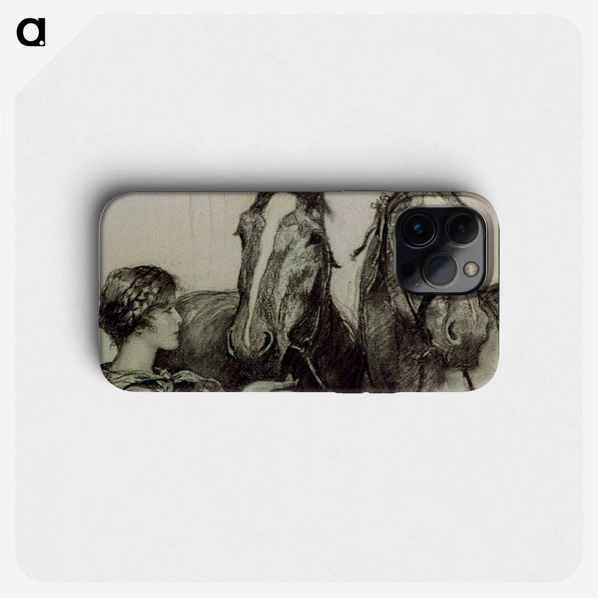 The four natives flung themselves in a mad halter-skelter over the rail fighting for first place - Wladyslaw Theodor Benda Phone Case.
