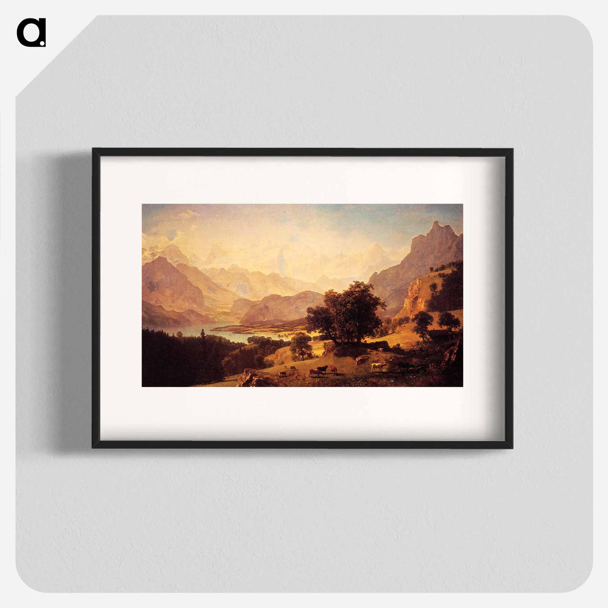 アートポスター-Bernese Alps, as Seen near Kusmach - アルバート ビアスタット Poster.