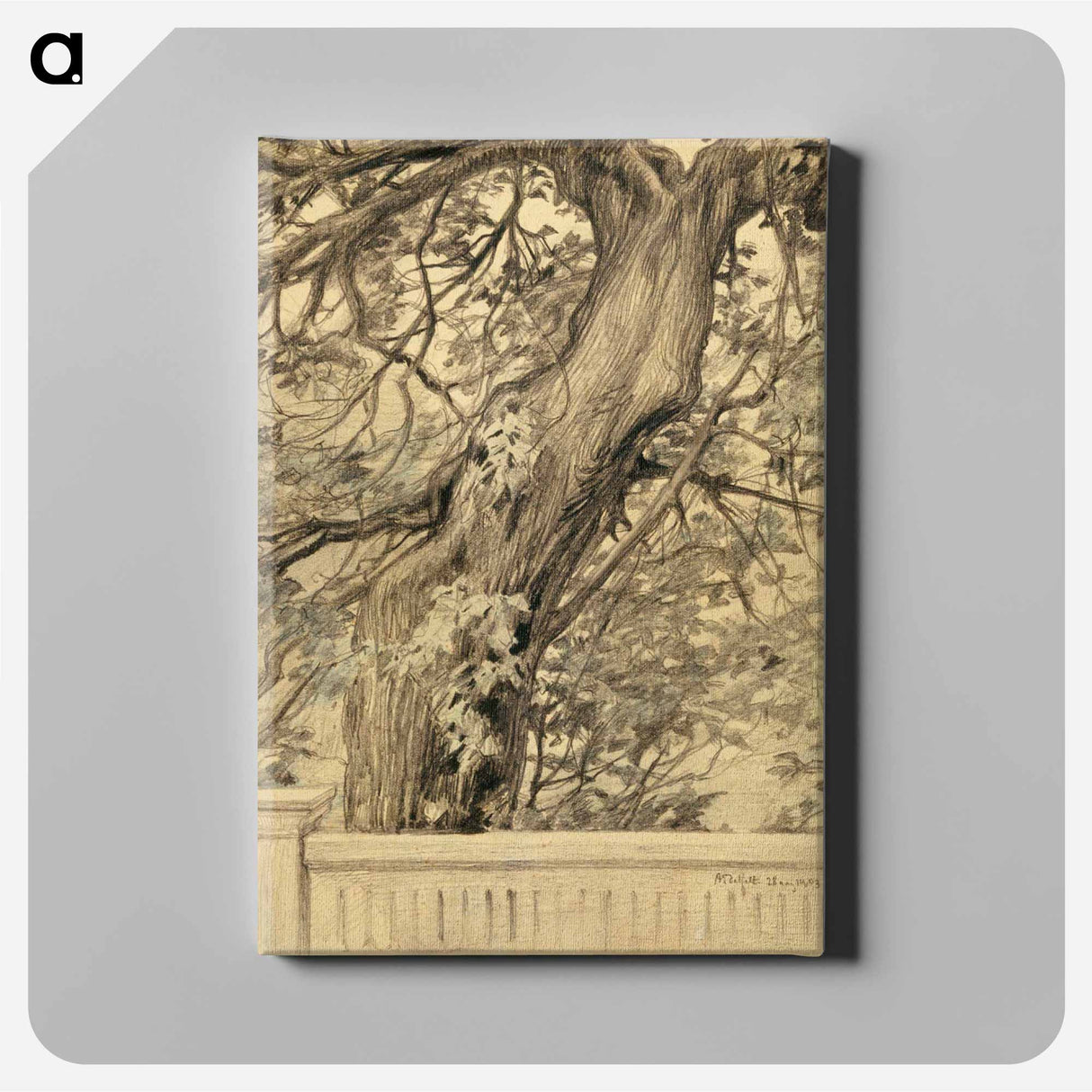 Vanha lehmus - アルバート エーデルフェルト Canvas.