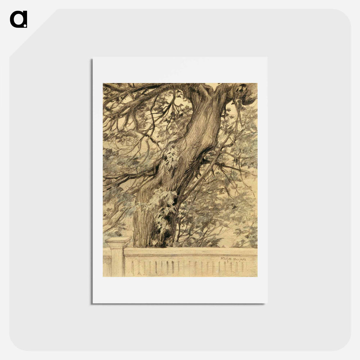 Vanha lehmus - アルバート エーデルフェルト Postcard.