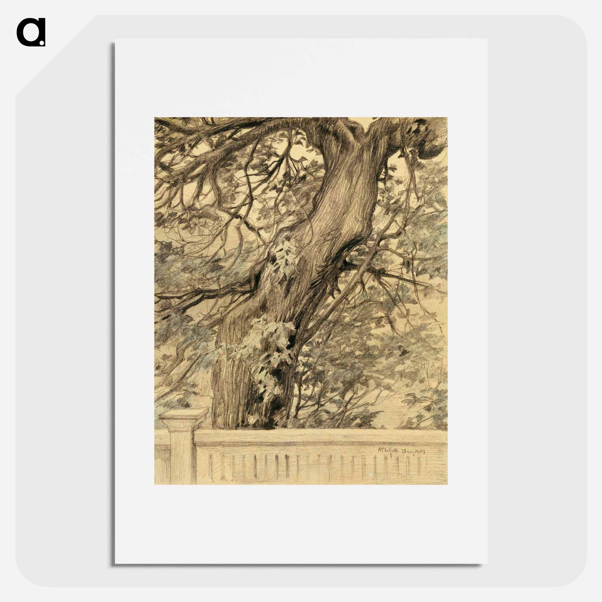 Vanha lehmus - アルバート エーデルフェルト Poster.