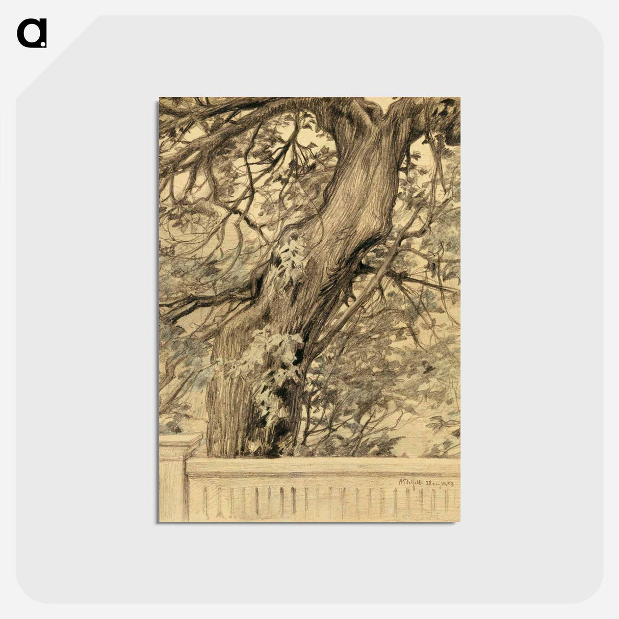 Vanha lehmus - アルバート エーデルフェルト Postcard.