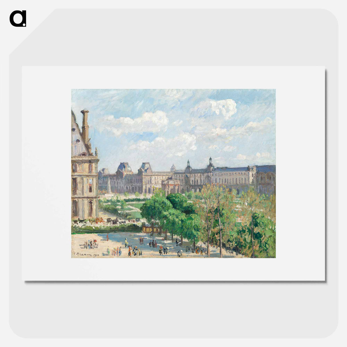Place du Carrousel, Paris - カミーユ ピサロ Poster.
