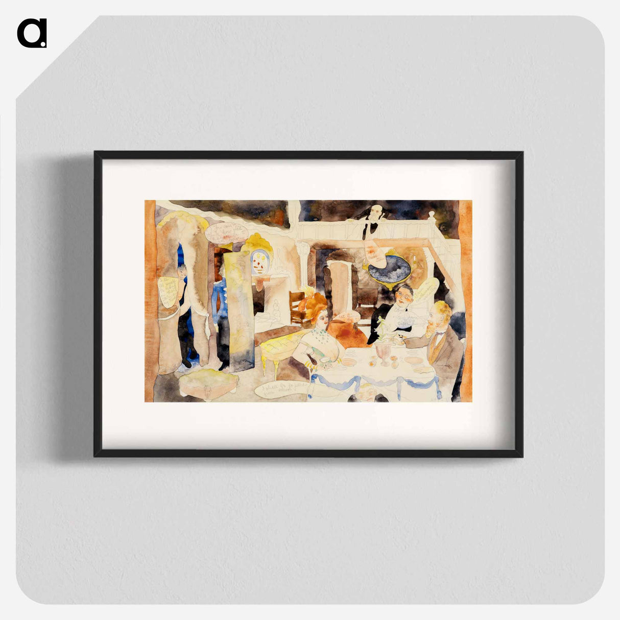 Lulu and Alva Schön at Lunch - チャールズ デムス Poster.