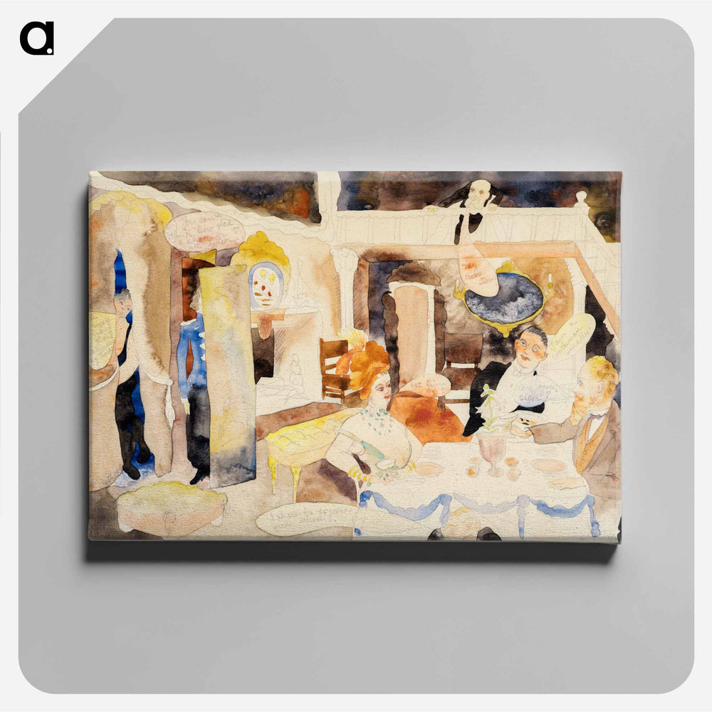 Lulu and Alva Schön at Lunch - Charles Demuth Canvas.