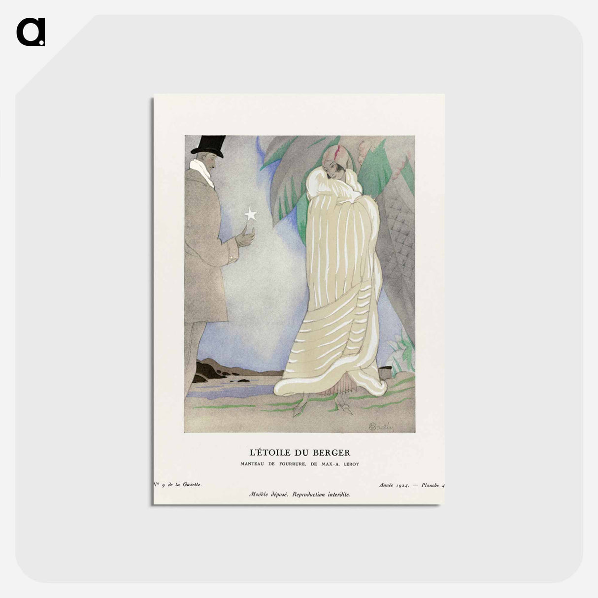 アートポストカード-L'étoile du berger, Manteau de fourrure
- シャルル マルタン Postcard.