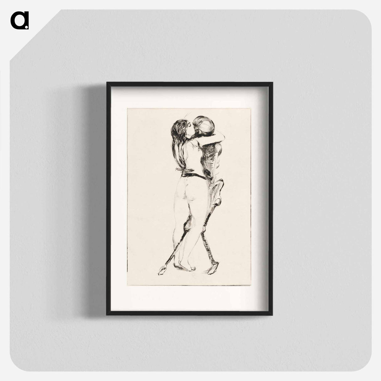 Death and the Woman - エドヴァルド ムンク Poster.