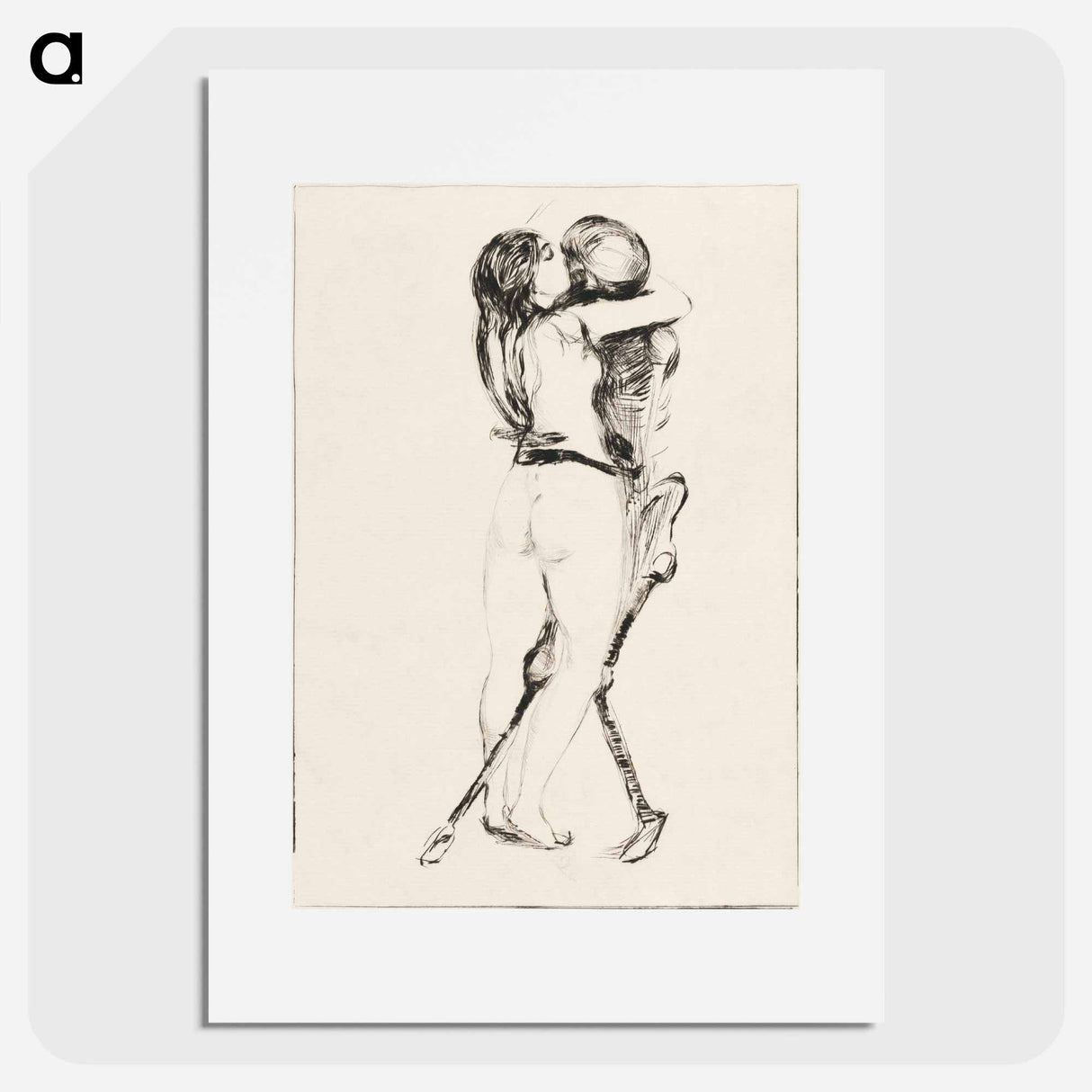 Death and the Woman - エドヴァルド ムンク Poster.