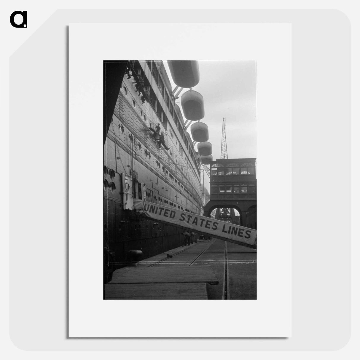 United States steamship at London wharf - エリック リー ジョンソン Poster.