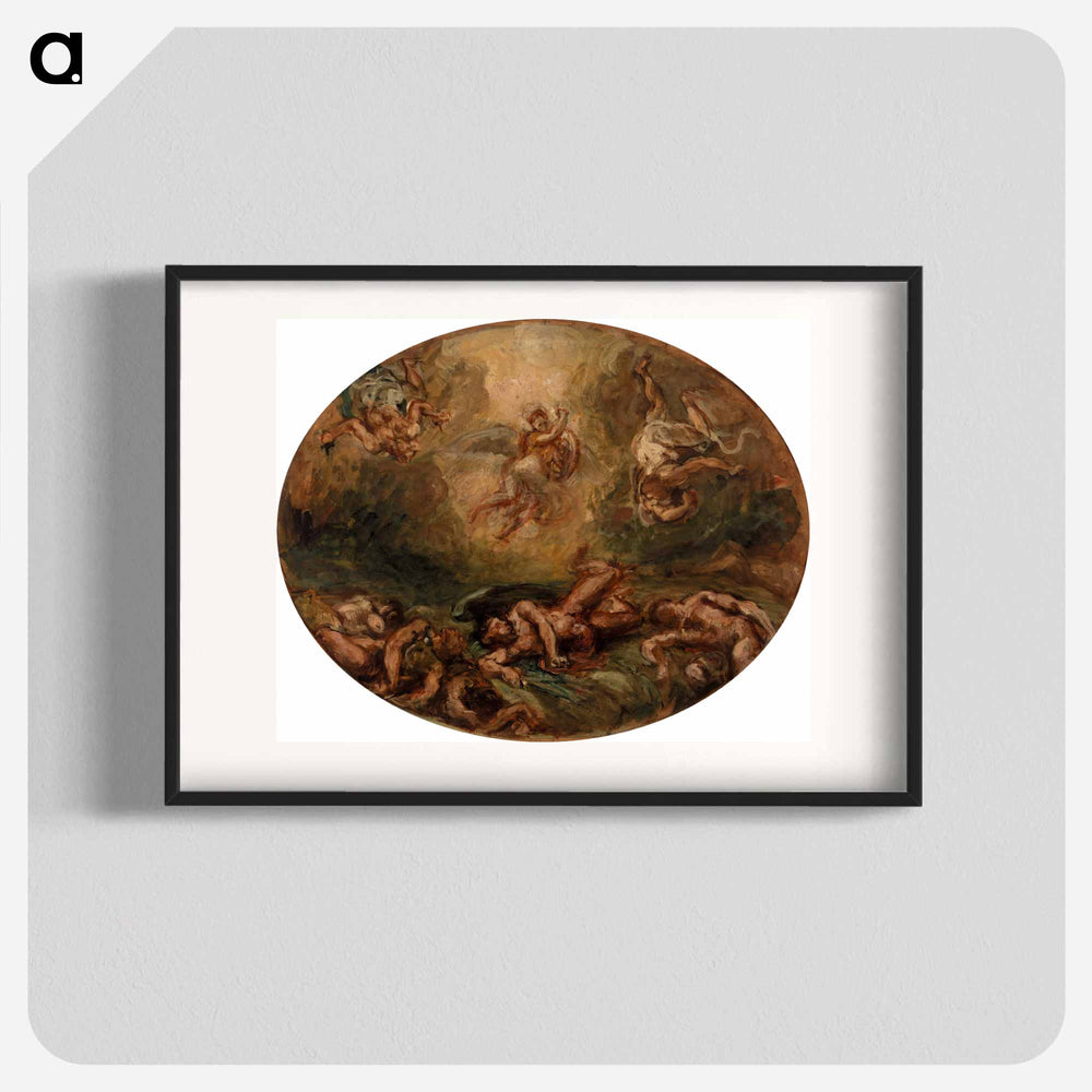 Saint Michael Defeats the Devil - ウジェーヌ ドラクロワ Poster.