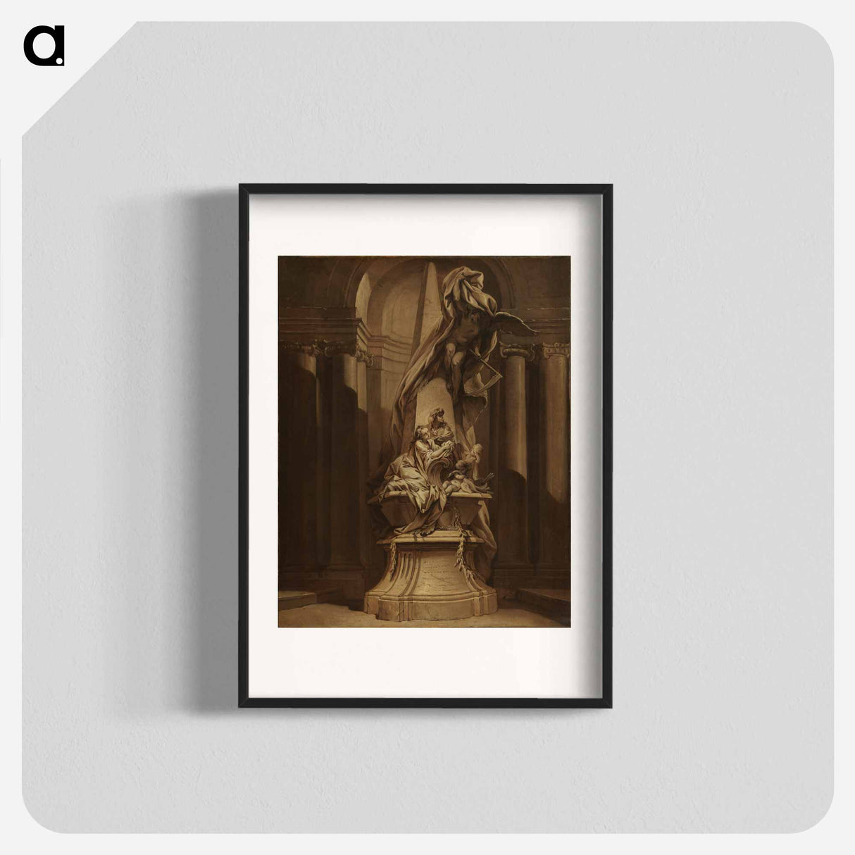 Monument to Mignard - Francois Boucher Poster.