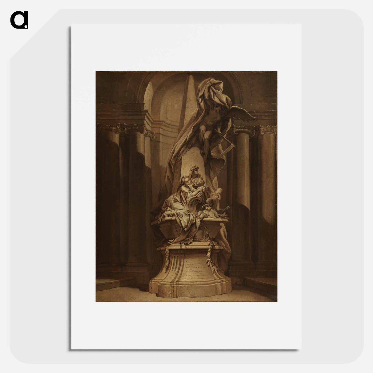 Monument to Mignard - Francois Boucher Poster.