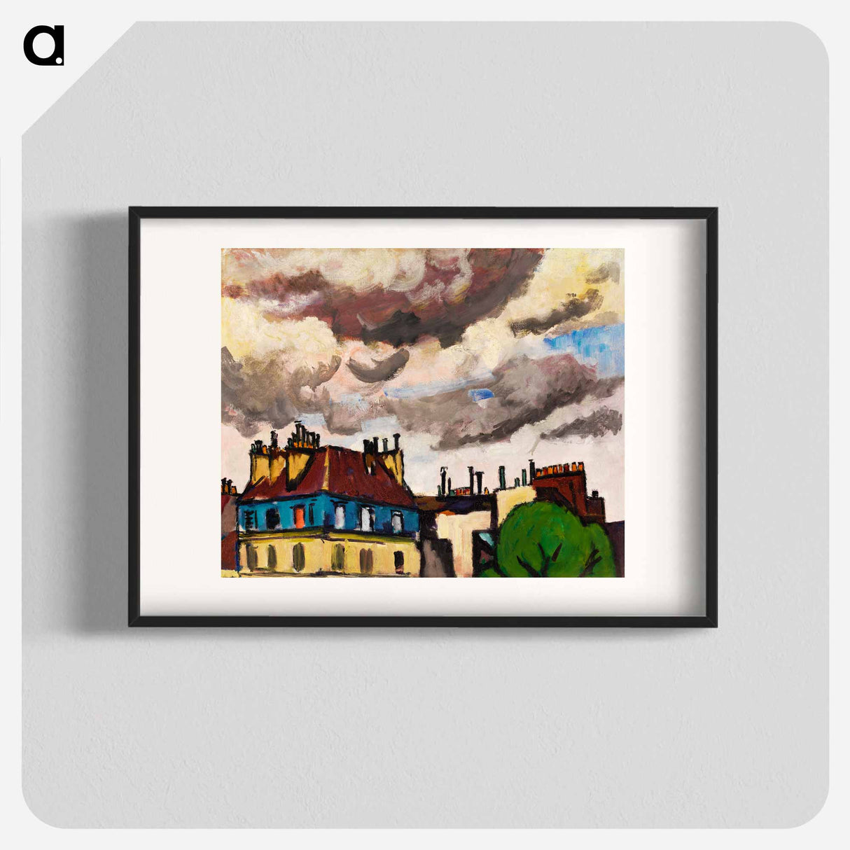 Rooftops and Clouds, Paris - ヘンリー ライマン サイエン Poster.