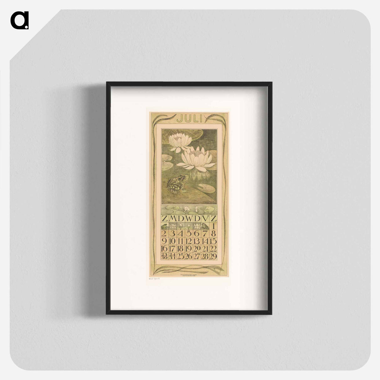 Calendar July meets watermelons - Theo van Hoytema Poster.