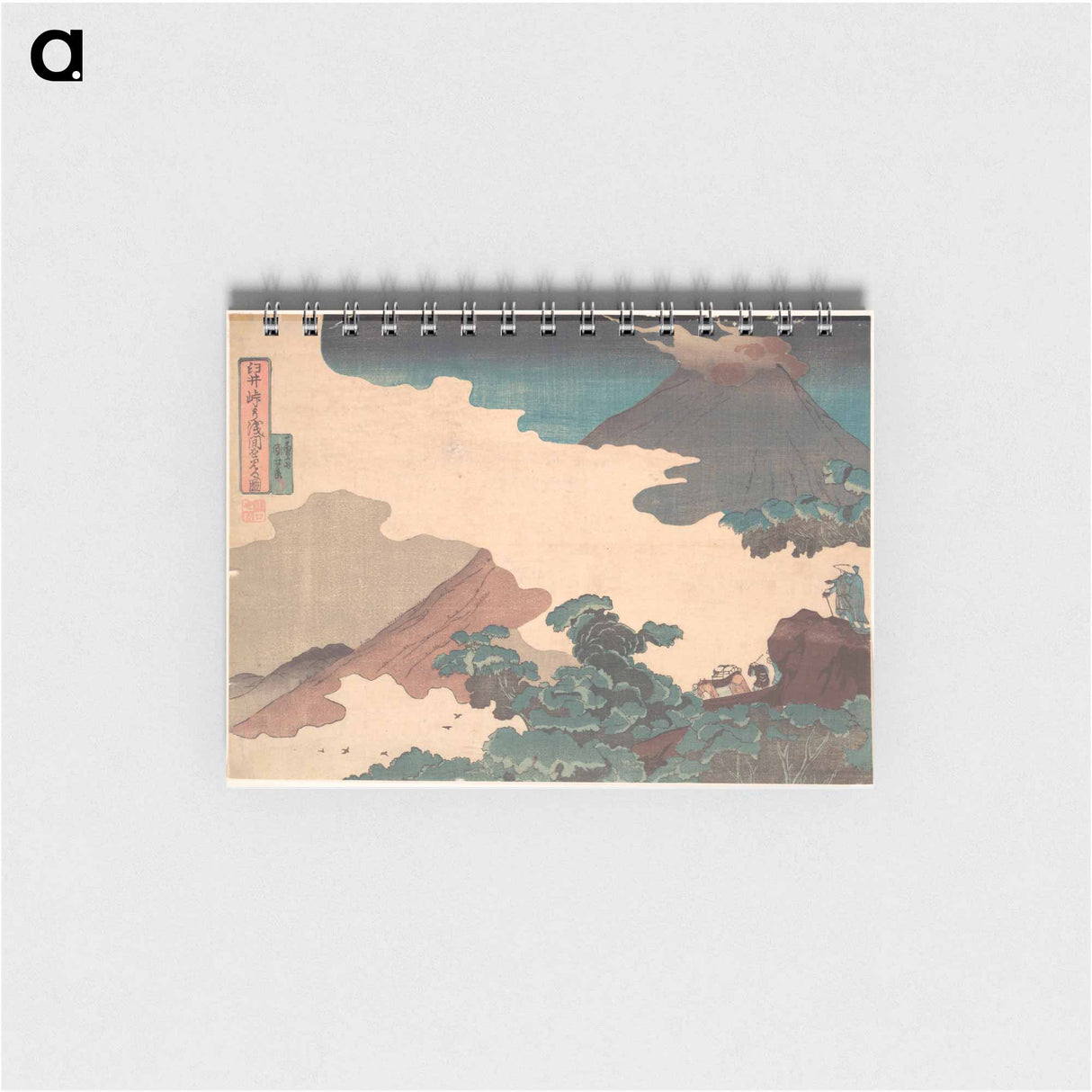 View of Mt. Asama from the Usui Pass - 歌川 国芳 Memo.