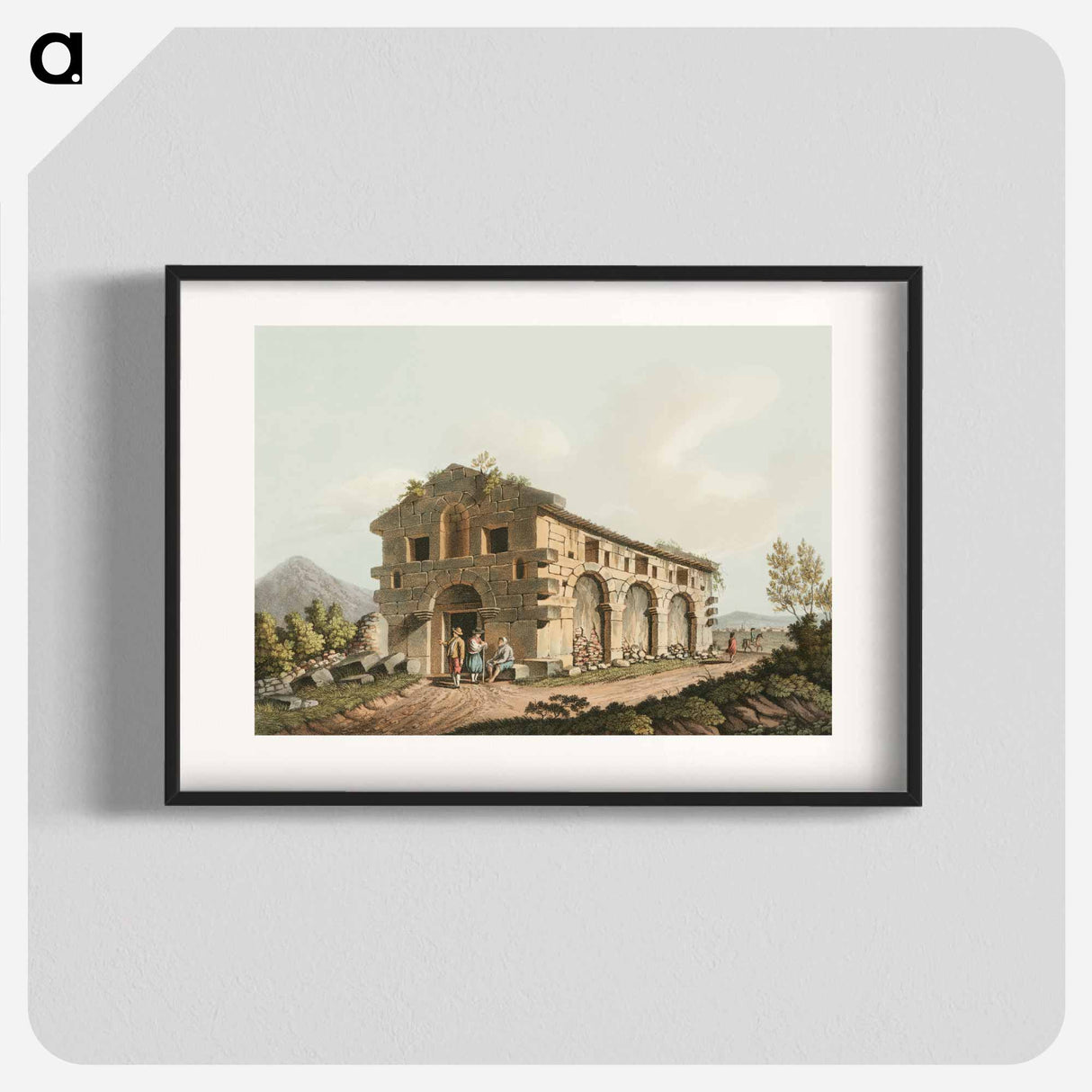 アートポスター-Ancient Bath near the Fountains of the Palici - オスマン帝国領内の景色 Poster.