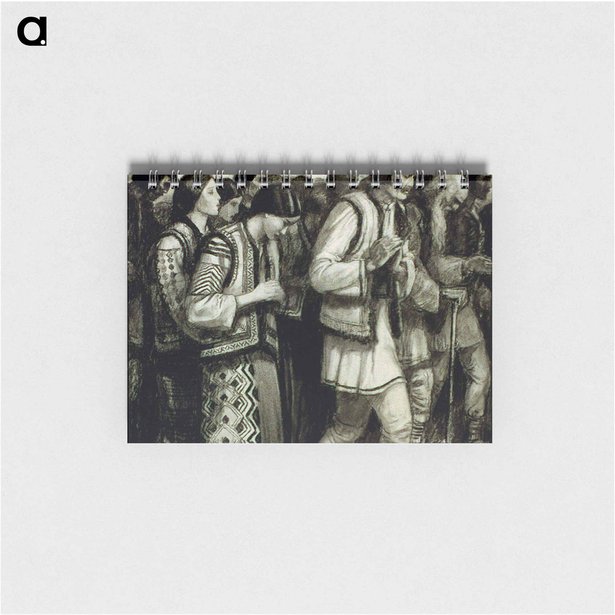 Group of peasants in Slav costume, praying by Wladyslaw Theodore Benda - ウワディスワフ テオドール ベンダ Memo.