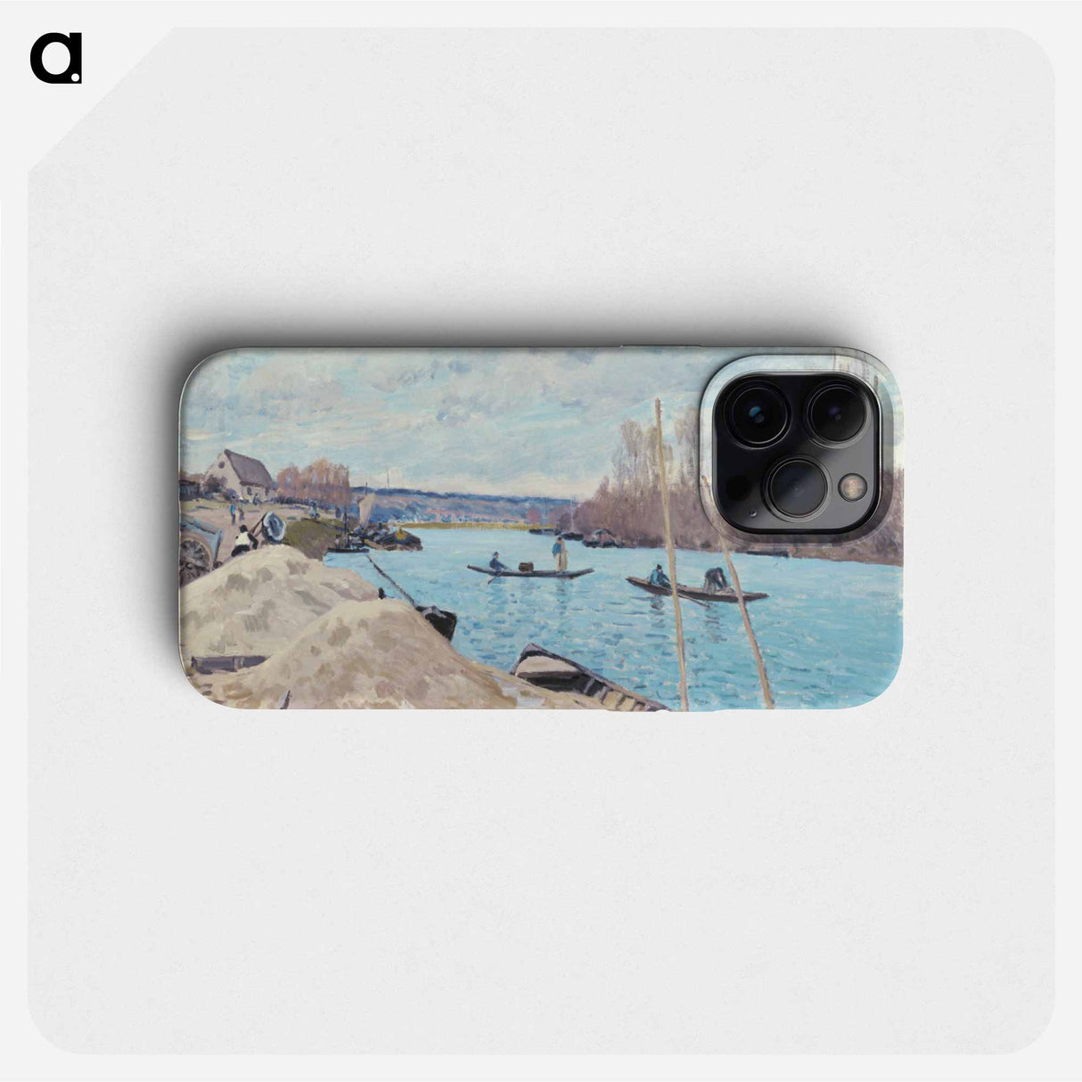 The Seine at Port-Marly, Piles of Sand - アルフレッド シスレー Phone Case.