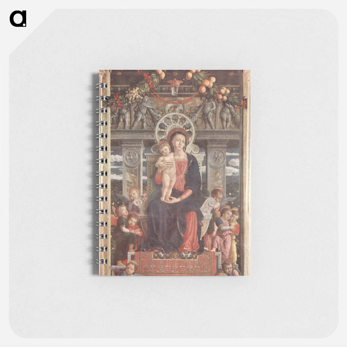 アートメモ帳-Altarpiece of San Zeno in Verona, central panel Madonna and Angels - アンドレア マンテーニャ Memo.