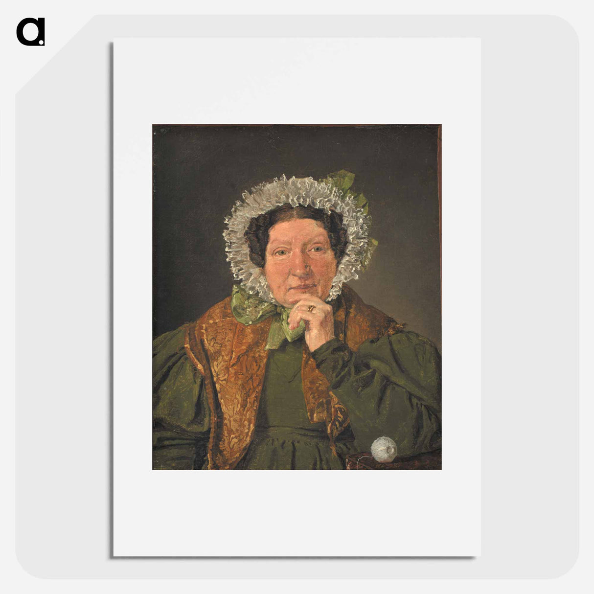 Portrait of the Artist's Mother, Cecilia Margrethe Købke, née Petersen - クリステン ケプケ Poster.