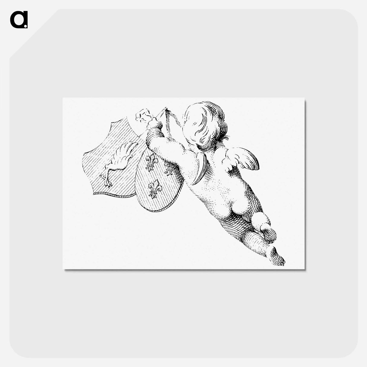 Cupid from Zes Putti Tonen Een Doek Met Tekst
- コルネリス プロース ファン アムステル Postcard.