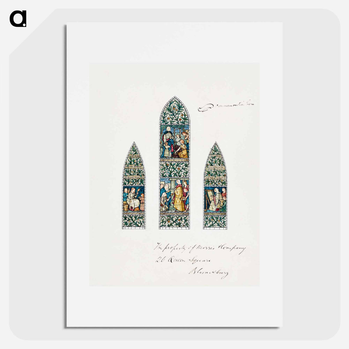 Design for Stained Glass, Southeast Window Nave, Paisley Abbey, Scotland - エドワード バーン ジョーンズ Poster.