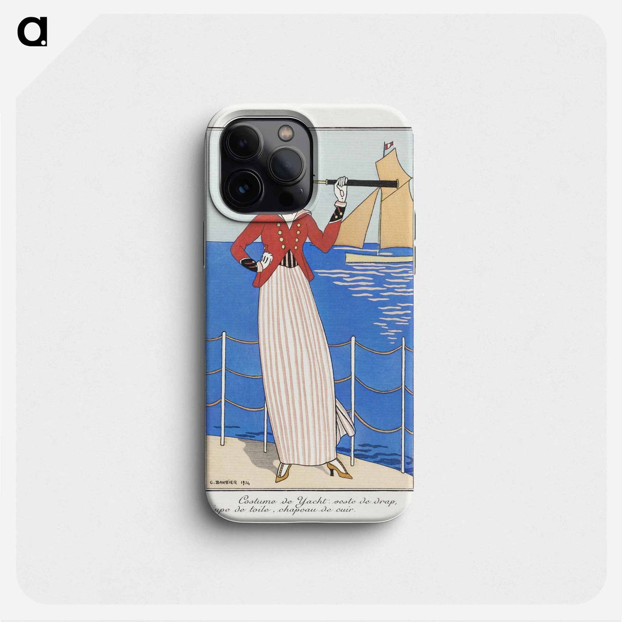 Costumes Parisiens, No.164: Costume de Yacht from Journal des Dames et des Modes - ジョージ バービエ Phone Case.