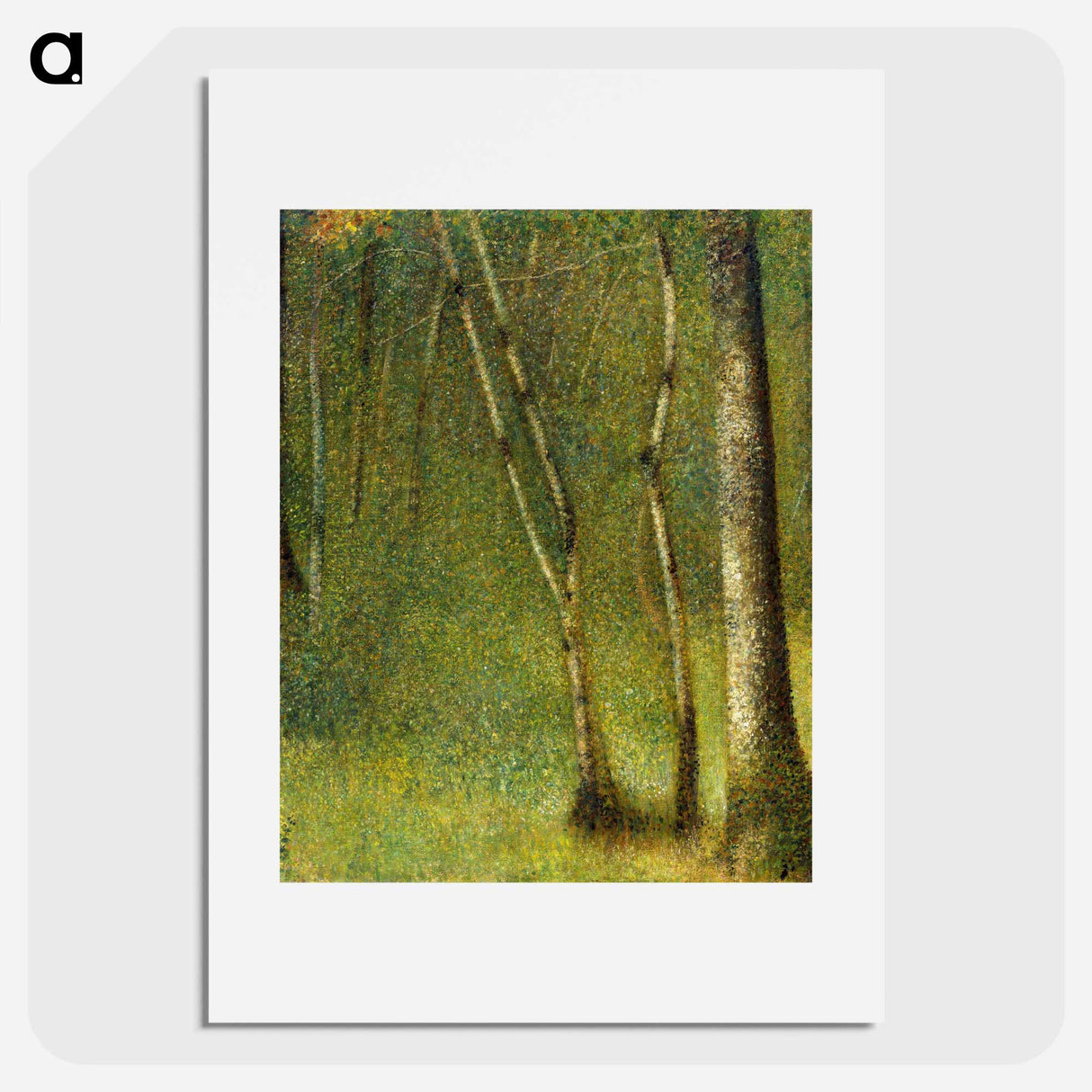 The Forest at Pontaubert - Georges Seurat Poster.