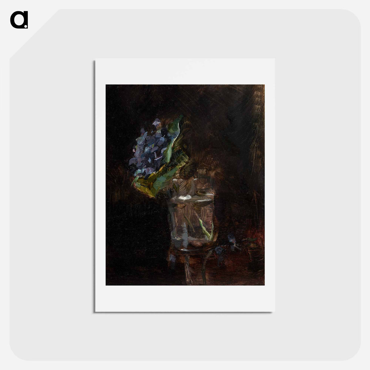 アートポストカード-Bouquet of Violets in a Vase - アンリ ド トゥールーズ ロートレック Postcard.