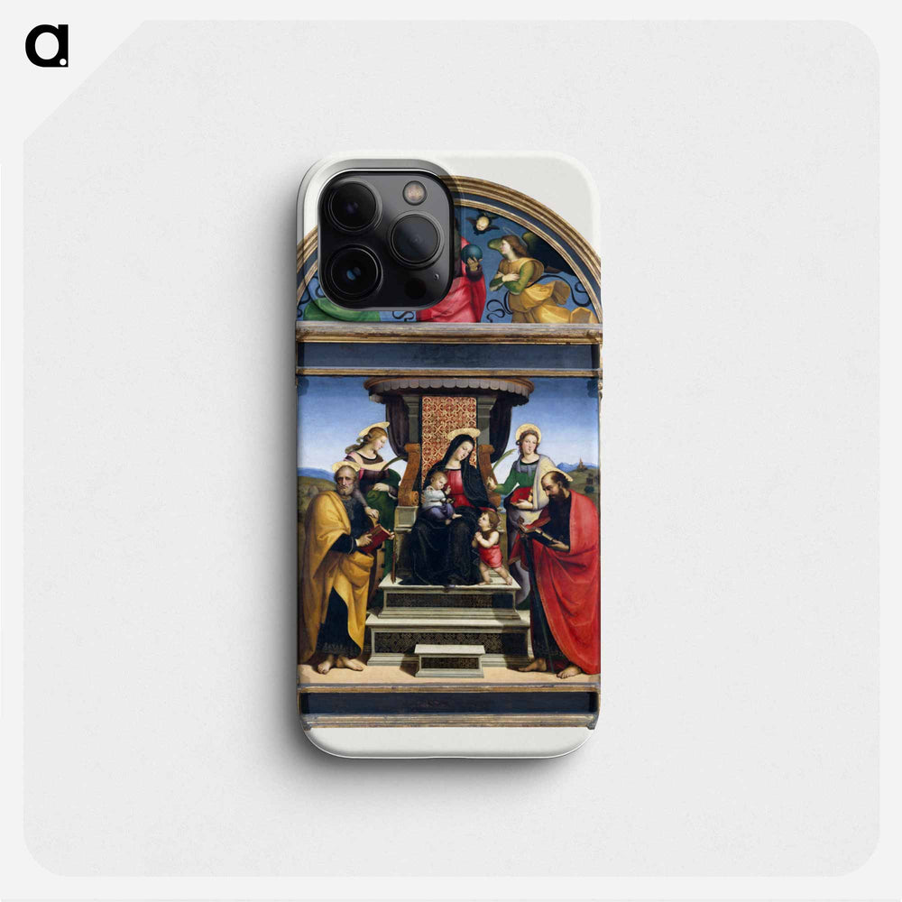 Raphael's Madonna and Child Enthroned with Saints - ラファエロ サンティ Phone Case.